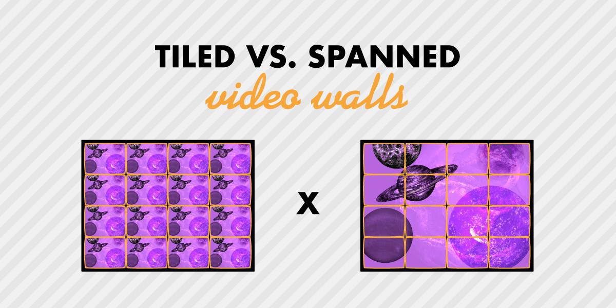 VIDEO WALL INFO: Tiled vs spanned images.